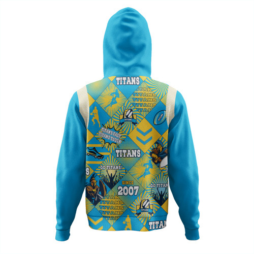 Gold Coast Titans Sport Hoodie - Argyle Patterns Style Tough Fan Rugby For Life